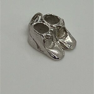 Vtg 925 Sterling Silver Baby Booties Baby Boots Charm / Pendant